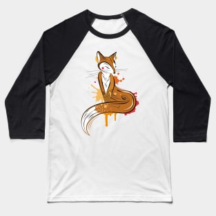 Graffiti Fox Baseball T-Shirt